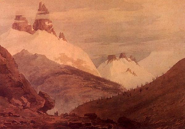 John Robert Cozens Between Chamonix and Martigny China oil painting art